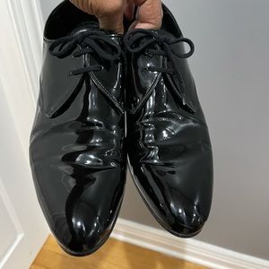 Glossy Patent Leather Zara Shoes Black Sz 9 (42)